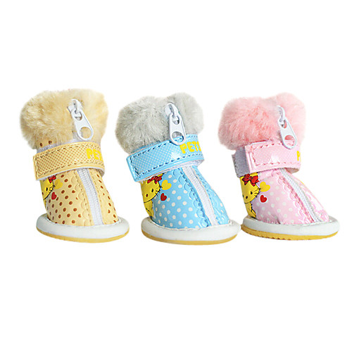 

Dog Boots / Shoes Fashion Snow Boots Yellow Blue Pink For Pets / Winter