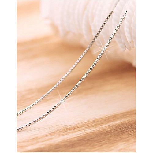 

Women's Ladies Party Sterling Silver Platinum Plated Silver White Silver Necklace Jewelry For