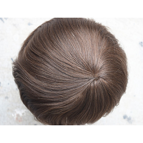 

undetectable super thin skin men s toupee full pu toupee for men 8x10 v looped hair piece system