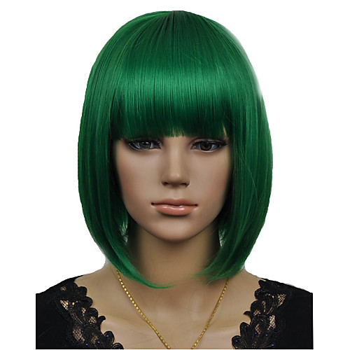 

new arrival bobo cosplay style green short straight syntheic wig