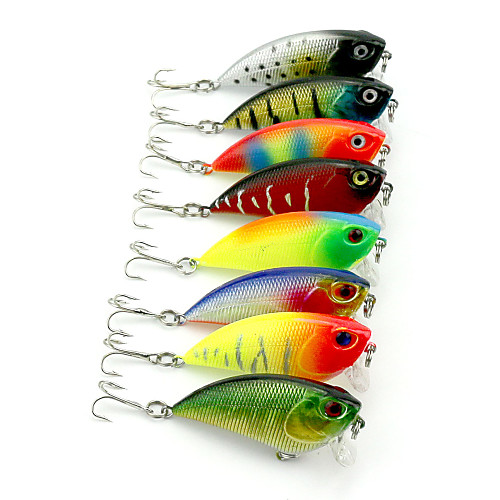 

8pcs Fishing Lures Vibration / VIB Sinking Bass Trout Pike Sea Fishing Freshwater Fishing Lure Fishing Hard Plastic / General Fishing