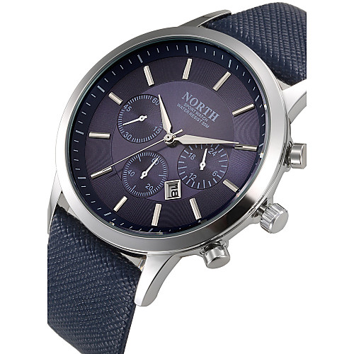 

Men's Wrist Watch Aviation Watch Leather Black / Blue / Brown Calendar / date / day Cool Analog Classic - Black Brown Blue / Stainless Steel
