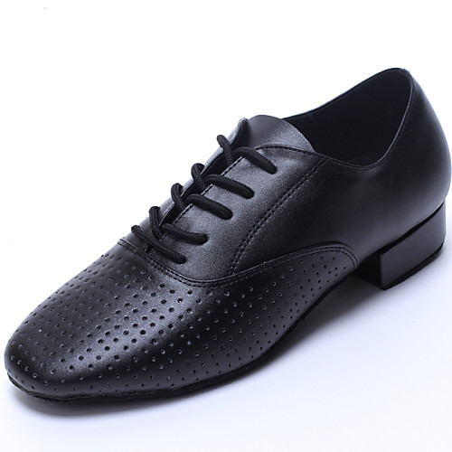 

Men's Latin Shoes Dance Sneakers Flat Flat Heel Black Lace-up