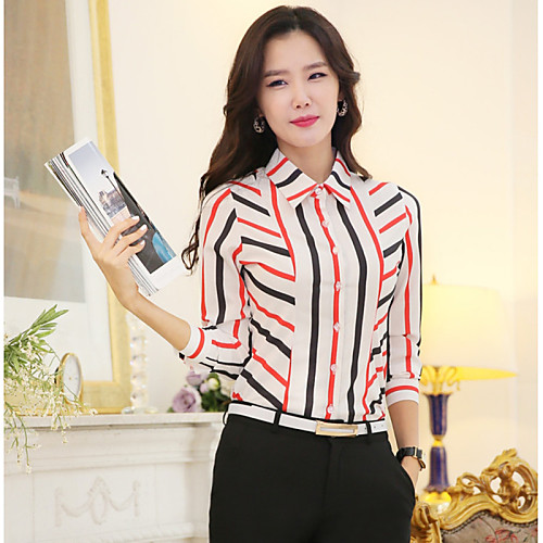 

Women's Shirt Rainbow Plus Size Criss Cross Long Sleeve Daily Tops Rainbow