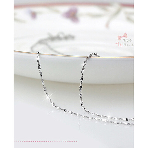 

Women's Necklace Ladies Fashion Party Sterling Silver Platinum Plated Silver White Silver Necklace Jewelry For Daily