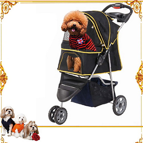 

Mixed Material/ Portable/Safe Stroller Cart Car Carrier For Dogs / Cats