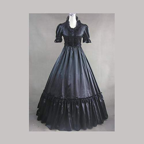 

Victorian Medieval Costume Women's Dress Party Costume Masquerade Vintage Cosplay Satin Cotton Long Length