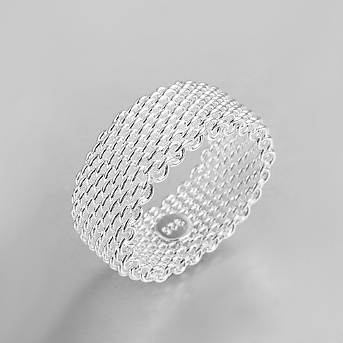 

Band Ring Silver Brass Silver Plated Ladies Personalized Fashion / Women's