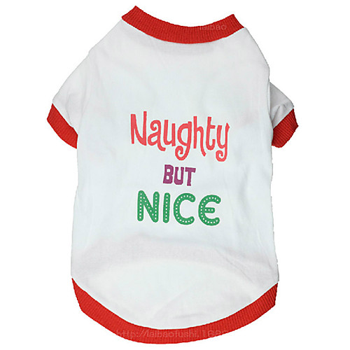 

Dog Shirt / T-Shirt Puppy Clothes Letter & Number Fashion Dog Clothes Puppy Clothes Dog Outfits White Costume for Girl and Boy Dog Cotton XS S M L
