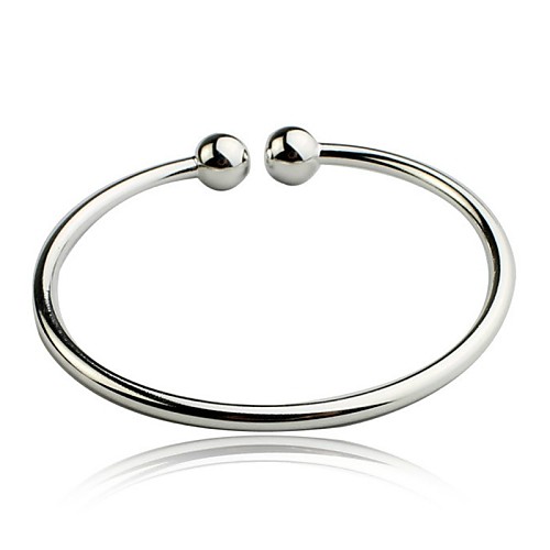 

Women's Bracelet Bangles Ladies Unique Design Simple Style Fashion Sterling Silver Bracelet Jewelry Silver For Christmas Gifts Wedding Party Daily Casual