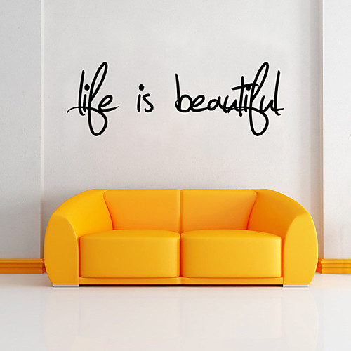 

Words & Quotes Wall Stickers Words & Quotes Wall Stickers Decorative Wall Stickers, PVC(PolyVinyl Chloride) Home Decoration Wall Decal Wall Decoration / Removable / Re-Positionable