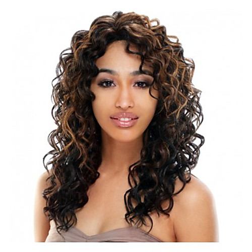 

Fashion Mix-color Long Curly Woman's Synthetic Wigs Hair