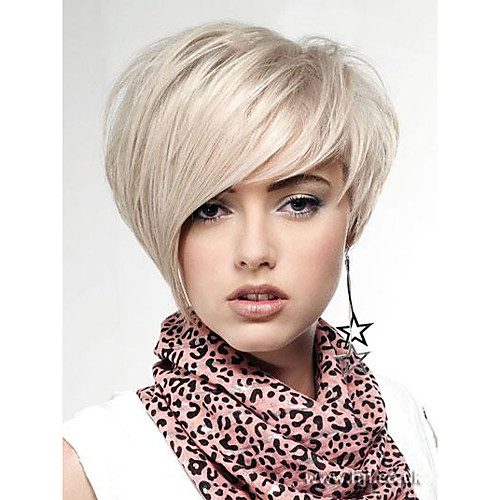 

Synthetic Wig Straight Straight Wig Short Blonde Synthetic Hair Women's Blonde StrongBeauty