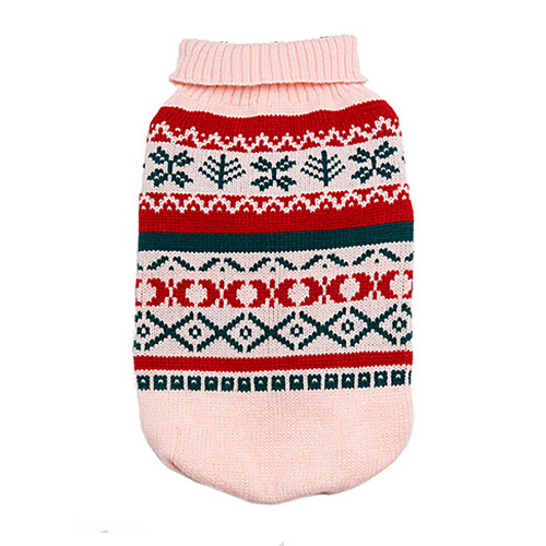 

Dog Sweater Dog Clothes Geometic Yellow Green Pink Cotton Costume For Spring & Fall Winter Men's Women's Fashion