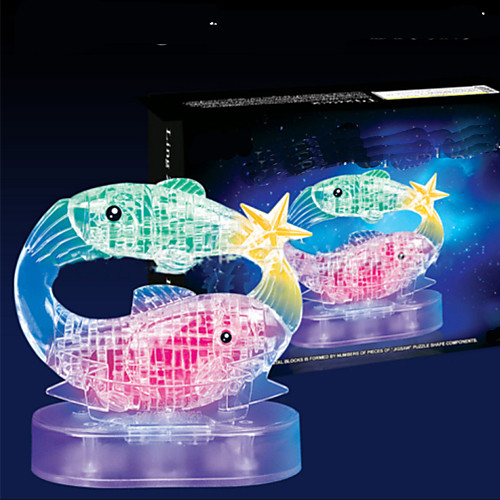 

45 pcs Fish 3D Puzzle Wooden Puzzle Crystal Puzzle Wooden Model ABS Kid's Adults' Toy Gift