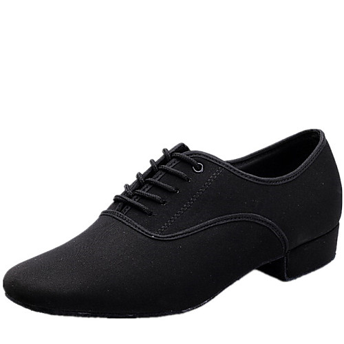 

Men's Modern Shoes / Ballroom Shoes Canvas Lace-up Heel Lace-up Low Heel Non Customizable Dance Shoes Black / Indoor / EU43