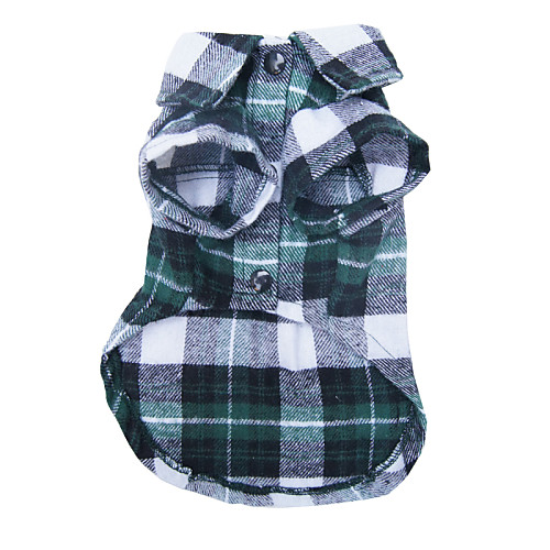 

Dog Shirt / T-Shirt Puppy Clothes Plaid / Check Casual / Daily Fashion Dog Clothes Puppy Clothes Dog Outfits Red Blue Green Costume for Girl and Boy Dog Terylene S M L XL