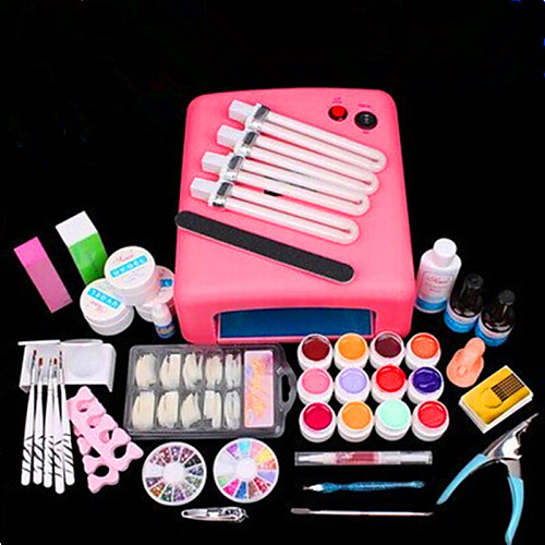 

1set 23pcs PVC(PolyVinyl Chloride) Glitter Powder Professional Multi-functional DIY Chic & Modern Punk Trendy Glitter Powder Nail Art Tool Nail Art Kit for Finger Nail Finger