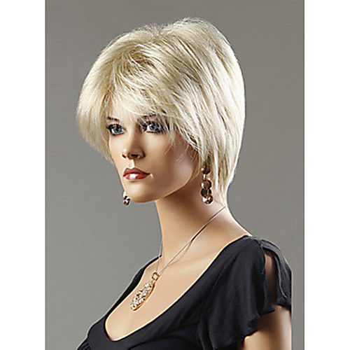 

Synthetic Wig Straight Straight Wig Blonde Short Beige Blonde Synthetic Hair Women's Blonde StrongBeauty