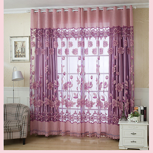 

Country Sheer Curtains Shades One Panel Living Room Curtains