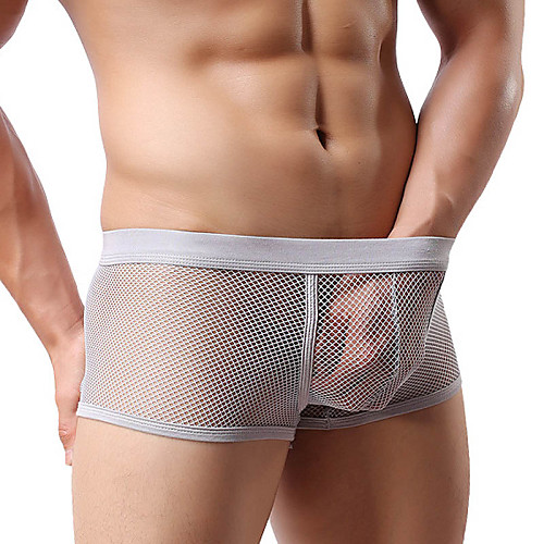 

Men's Ultra Sexy Panty Solid Colored Mid Waist White Black Yellow L XL XXL