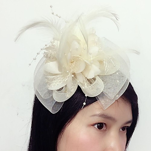

Tulle / Feather / Net Fascinators with 1 Wedding / Special Occasion / Tea Party Headpiece