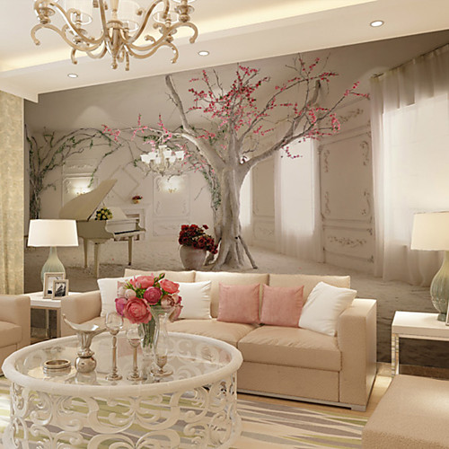 

Mural Canvas Wall Covering - Adhesive required Floral Art Deco 3D