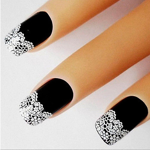 

1 pcs French Design Tips 3D Nail Stickers Lace Stickers nail art Manicure Pedicure Abstract / Fashion Daily / French Tips Guide