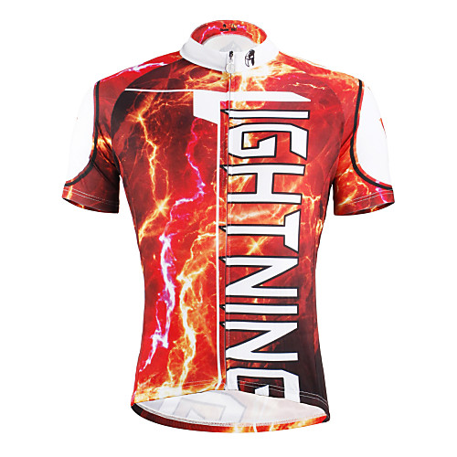 

Men's Unisex Short Sleeve Cycling Jersey Polyester Red Bike Jersey Top Breathable Quick Dry Ultraviolet Resistant Sports Clothing Apparel / Stretchy / Back Pocket