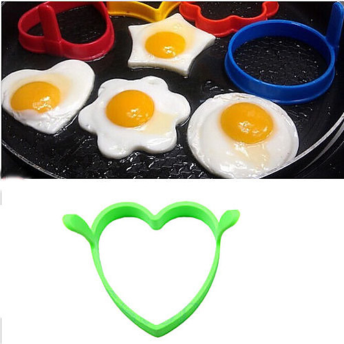 

Silicone Heart-shaped Egg Fried Frier Molds Oven Eggs Ring Mould Kitchen Tool(Random Color)