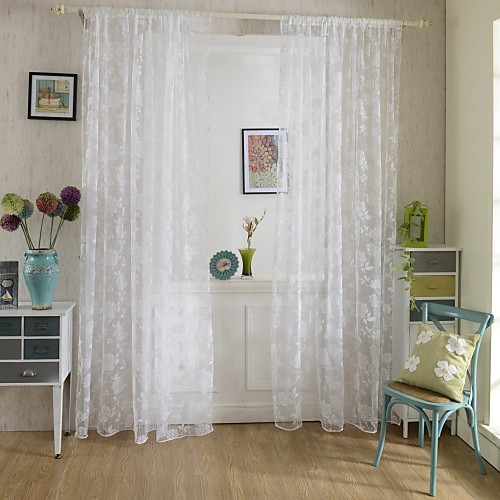 

Curtains Drapes One Panel 39W79L White / Living Room
