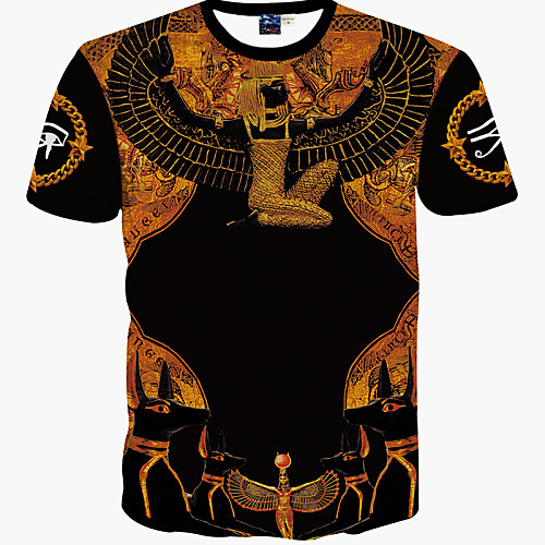 

Men's T shirt Print Short Sleeve Daily Tops Vintage Boho Wine