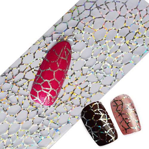 

100x4cm Latest Glitter Nail Art Full Tips Wraps DIY Cobweb Sexy Nail Foils Transfer Polish Adhesive Sticker Nail Decals