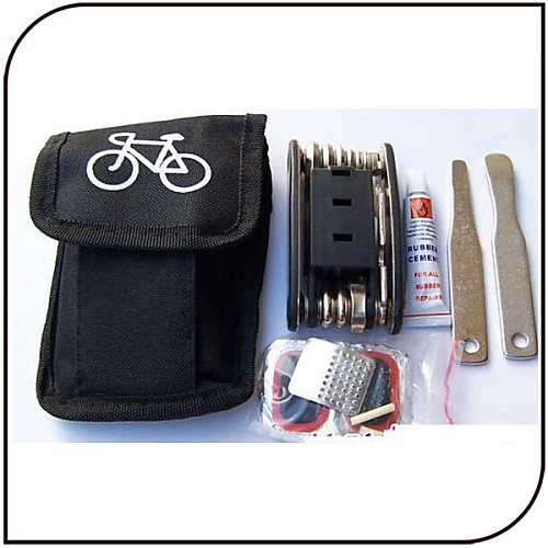 

Multifunction Repair Tools & Kits Bike Repair Kit Waterproof Portable Durable Convenient For Road Bike Mountain Bike MTB Fixed Gear Bike Cycling Bicycle Stainless Steel ABS Black 1 pcs