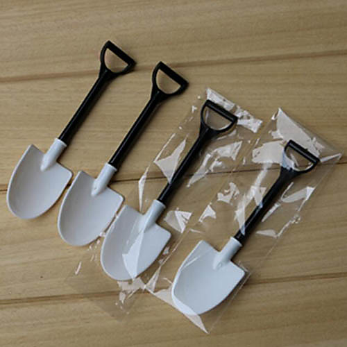 

100pcs Disposable Ice Cream Spoon Shovel Scoop Individual Packed