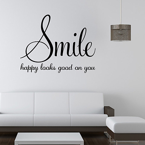 

Words & Quotes Wall Stickers Words & Quotes Wall Stickers Decorative Wall Stickers, PVC(PolyVinyl Chloride) Home Decoration Wall Decal Wall Decoration / Removable / Re-Positionable