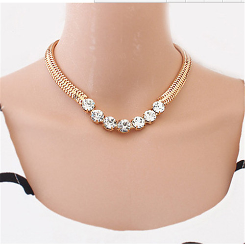 

Women's Pearl Choker Necklace Statement Necklace Round Cut faceter Statement Ladies European Fashion Pearl Alloy Black Gold Silver Necklace Jewelry For Party Special Occasion Birthday Gift