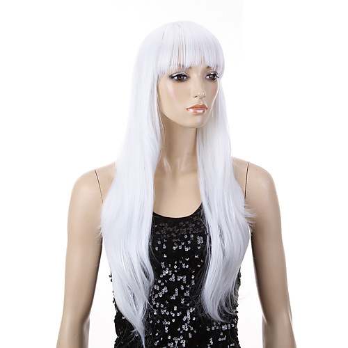 

Synthetic Wig Straight Straight Wig Long White Synthetic Hair Women's White