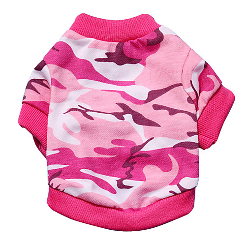 

Cat Dog Shirt / T-Shirt Puppy Clothes Camo / Camouflage Fashion Dog Clothes Puppy Clothes Dog Outfits Pink Green Costume for Girl and Boy Dog Mixed Material XS S M L