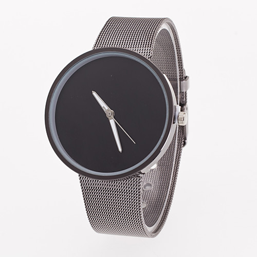 

Men's Wrist Watch Quartz Stainless Steel Grey Casual Watch Analog Minimalist Simple watch - White Black One Year Battery Life / Jinli 377