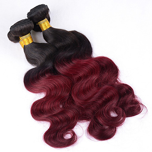 

3 Bundles Hair Weaves Brazilian Hair Body Wave Human Hair Extensions Remy Human Hair 100% Remy Hair Weave Bundles 300 g Ombre Hair Weaves / Hair Bulk 12-26 inch Ombre Shedding Free Tangle Free Full