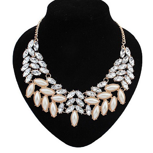 

Women's Pearl Choker Necklace Statement Necklace Pearl Necklace Statement Ladies European Fashion Pearl Alloy White Necklace Jewelry For Party