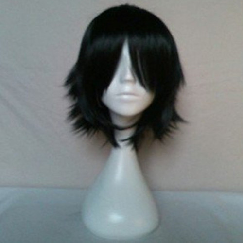 

Cosplay Costume Wig Synthetic Wig Cosplay Wig Straight Straight With Bangs Wig Short Black Synthetic Hair Women's Black hairjoy