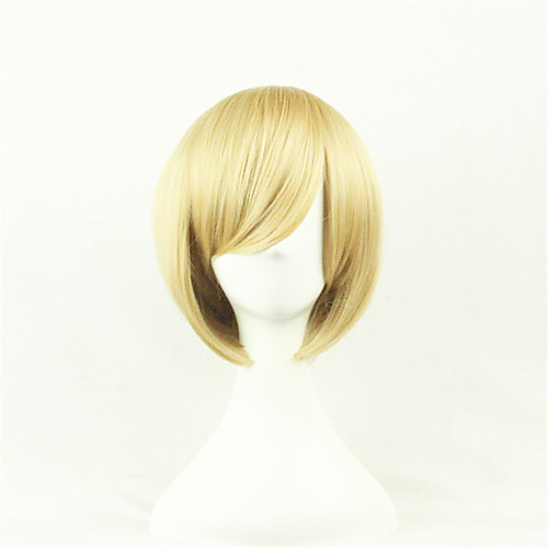 

Cosplay Costume Wig Synthetic Wig Cosplay Wig Straight Straight Asymmetrical Wig Blonde Short Blonde Synthetic Hair Women's Natural Hairline Blonde