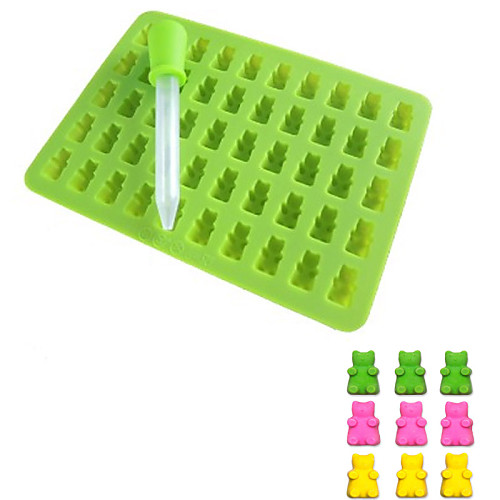 

50 Cavity Bear Silicone Gummy Cake Mold Ice Chocolate Molds