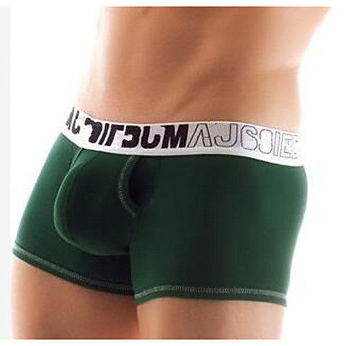 

Men's Basic Boxers Underwear - Normal, Solid Colored 1 Piece Low Rise Black White Green S M L