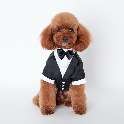 

Dog Shirt / Tie / Bow Tie Dog Clothes British Terylene / Cotton Costume For Pets Summer Men's Holiday / Wedding