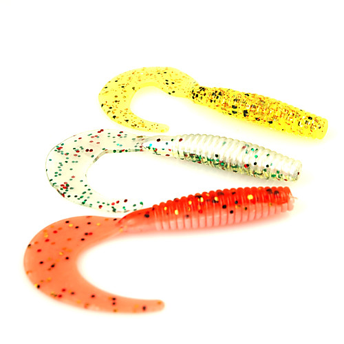 

12 pcs Fishing Lures Soft Bait Worm Grub Floating Bass Trout Pike Spinning Jigging Fishing Freshwater Fishing Soft Plastic Silicon / Bass Fishing / Lure Fishing / General Fishing