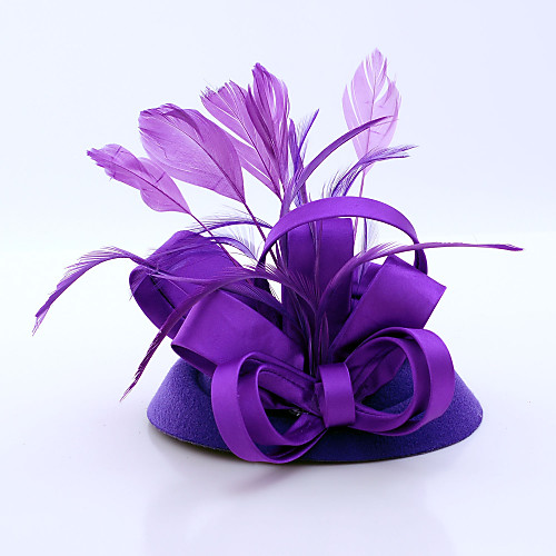 

Flannelette / Feather / Satin Fascinators with 1 Wedding / Special Occasion / Casual Headpiece