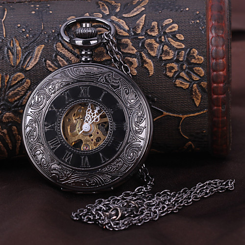 

Men's Pocket Watch Mechanical Watch Analog Automatic self-winding Luxury Hollow Engraving